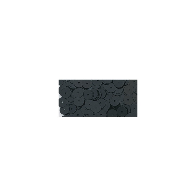Paillettes lisses 6mm boîte 7g. noir Paillettes lisses 6mm boîte 7g. noir