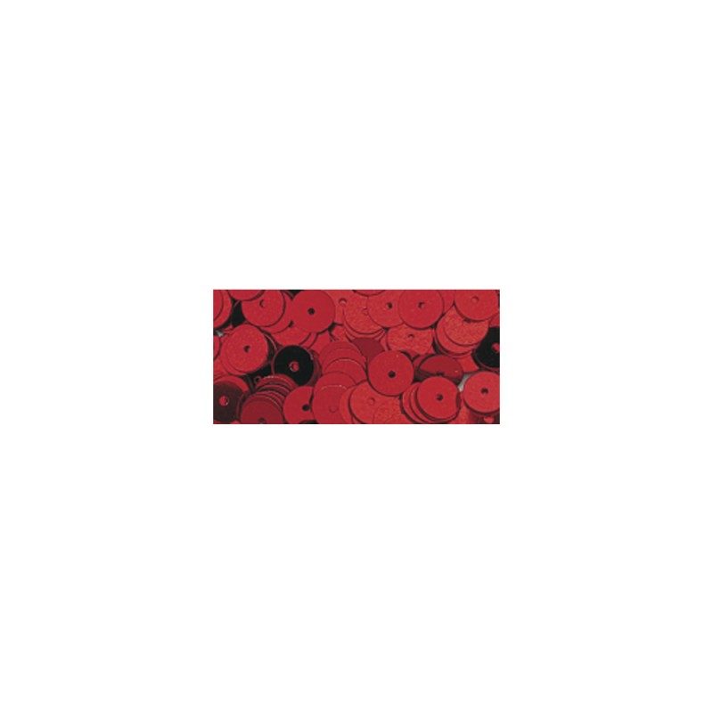 Paillettes lisses 6mm boîte 7g. rouge Paillettes lisses 6mm boîte 7g. rouge