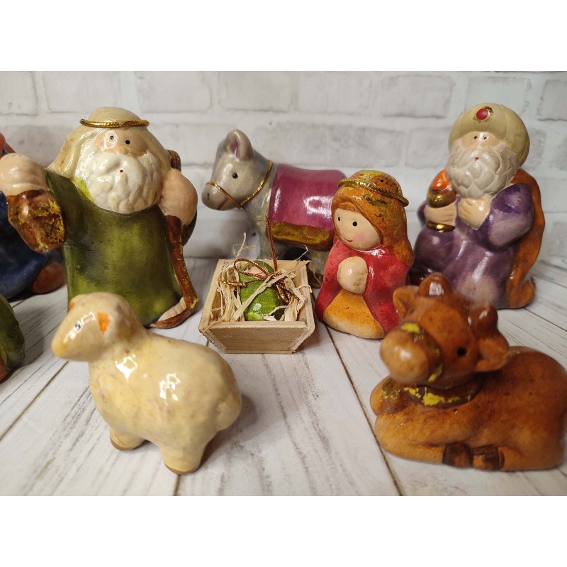 ENSEMBLE DE FIGURINES De Crèche En Plâtre Avec Animaux ! EUR 181,51 - FR