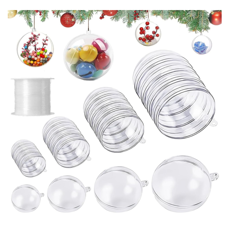 Boule en plastique transparente 2 Parties Boule en plastique transparente 2 Parties