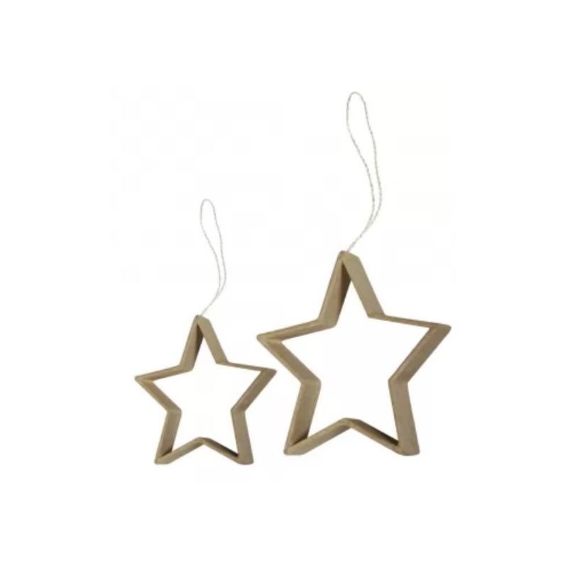 2 Stars Paper Mache Pendants 2 Stars Paper Mache Pendants