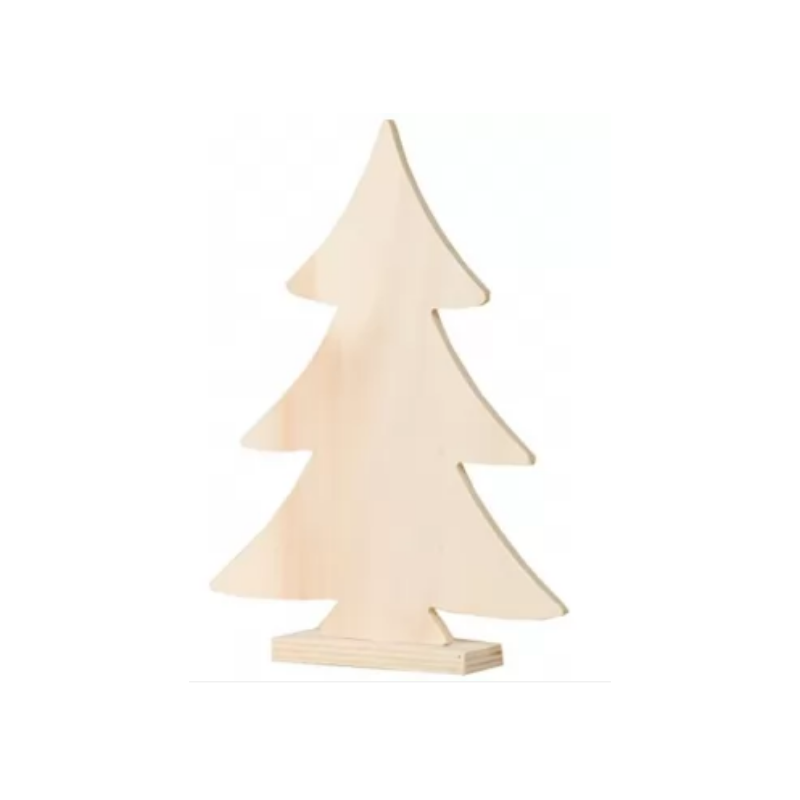 Sapin en bois sur socle 20 cm Sapin en bois sur socle 20 cm