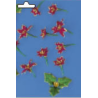 Fleurs "Poinsettia", rouge vin, sct.-LS 24 fleurs