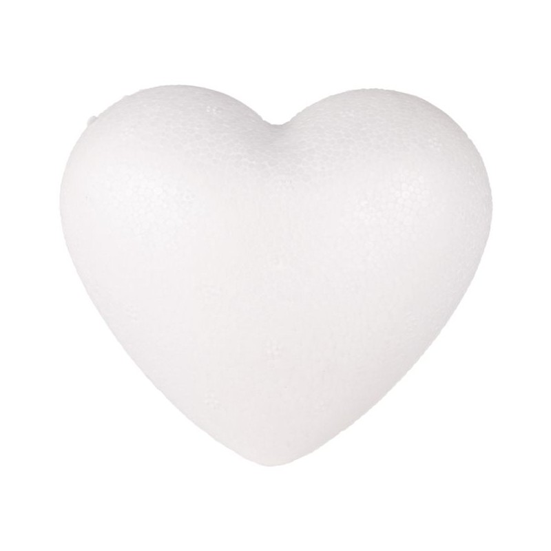 Coeur bombé en polystyrène 9 cm Coeur bombé en polystyrène 9 cm