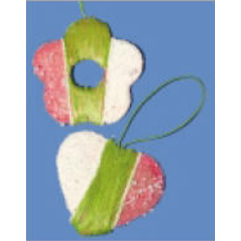 Coeur plein + Fleur en bois et fil Coeur plein + Fleur en bois et fil