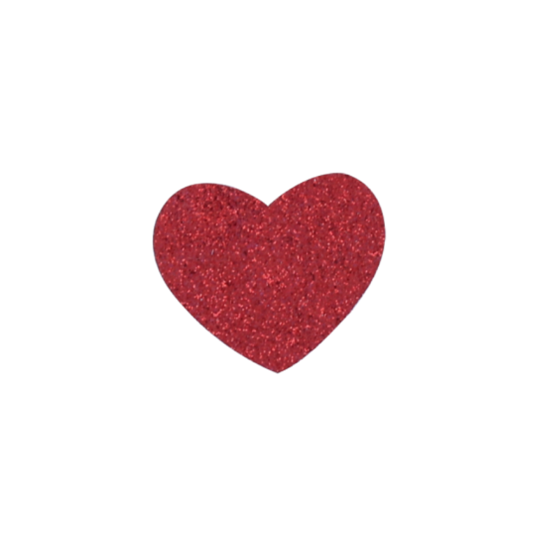 Coeur en tissu pailleté rouge Coeur en tissu pailleté rouge