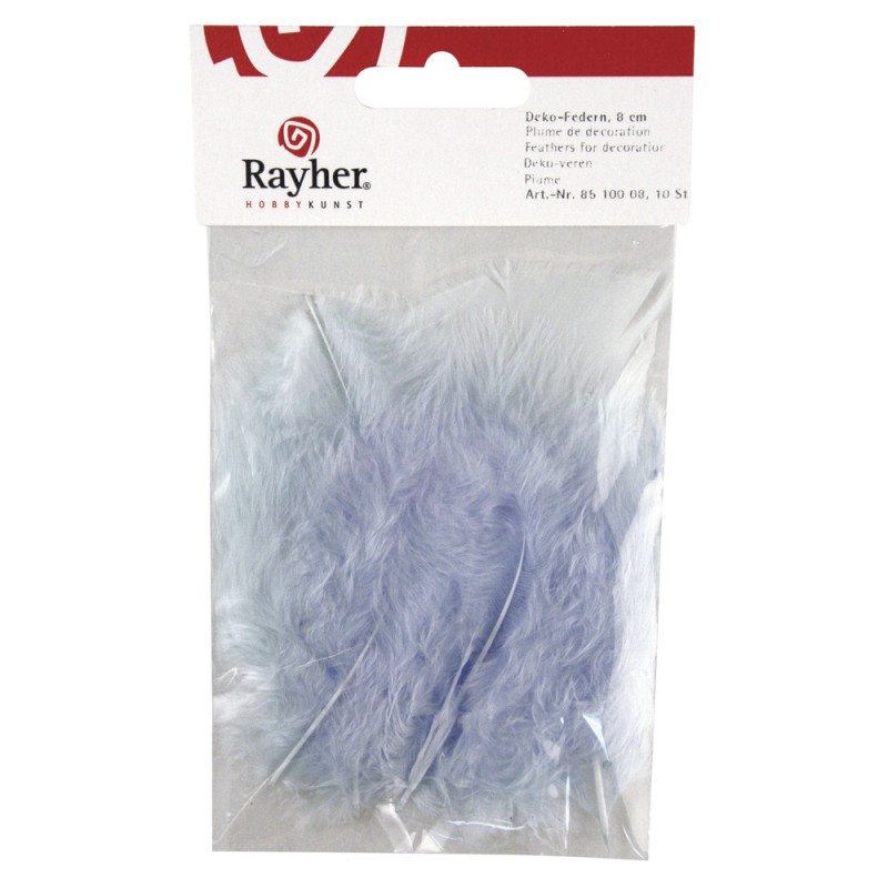 Plumes de décoration 8 cm. sct.-LS 10 pces Plumes de décoration 8 cm. sct.-LS 10 pces