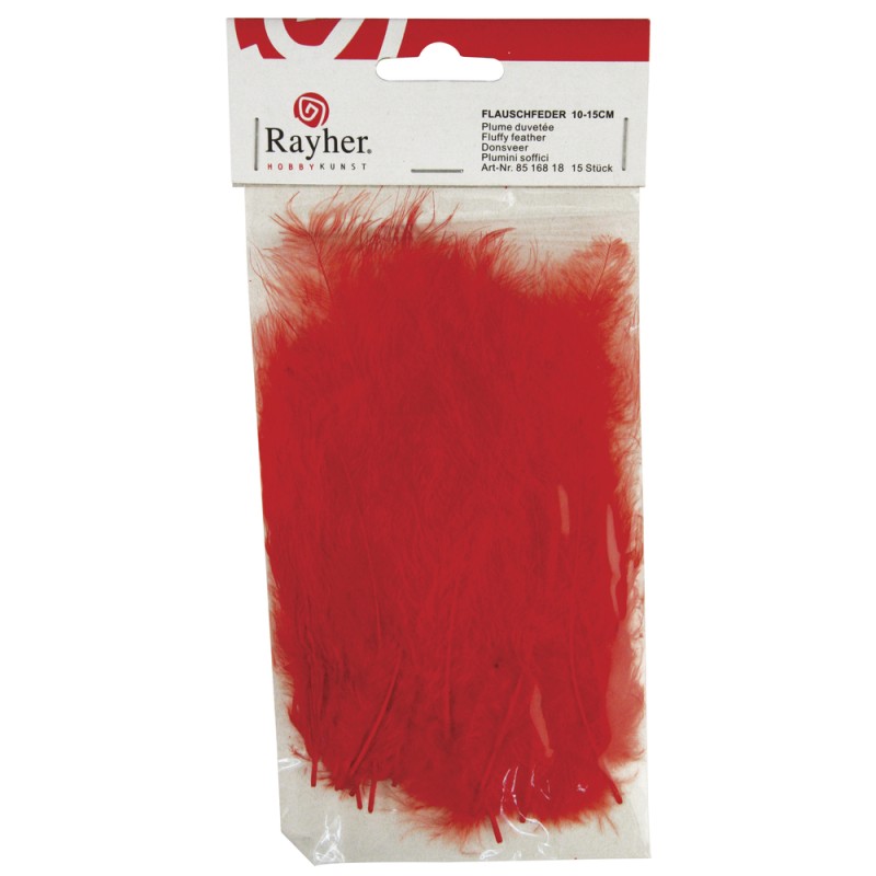 Plume duvetée 10-15 cm. sct.-LS 15 pces Plume duvetée 10-15 cm. sct.-LS 15 pces