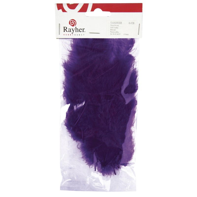 Plume duvetée 10-15 cm. sct.-LS 15 pces Plume duvetée 10-15 cm. sct.-LS 15 pces