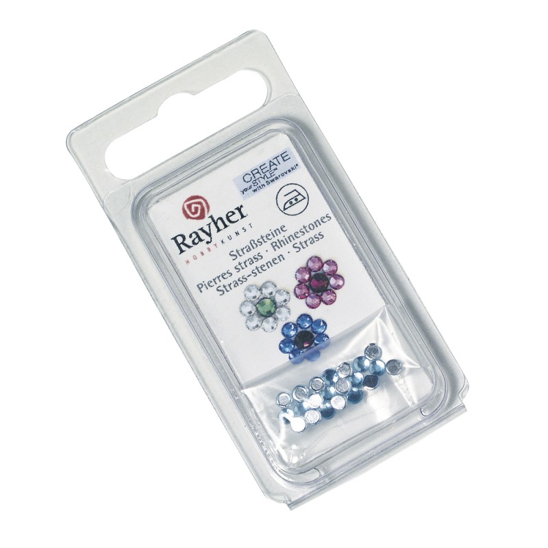 Pierres cristal Swarovski thermofixables 3 mm. blister-LS 20 pces Pierres cristal Swarovski thermofixables 3 mm. blister-LS 20 pces