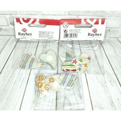 Petits objets en métal "Coeur", assortis, 4 cm, 4 pces