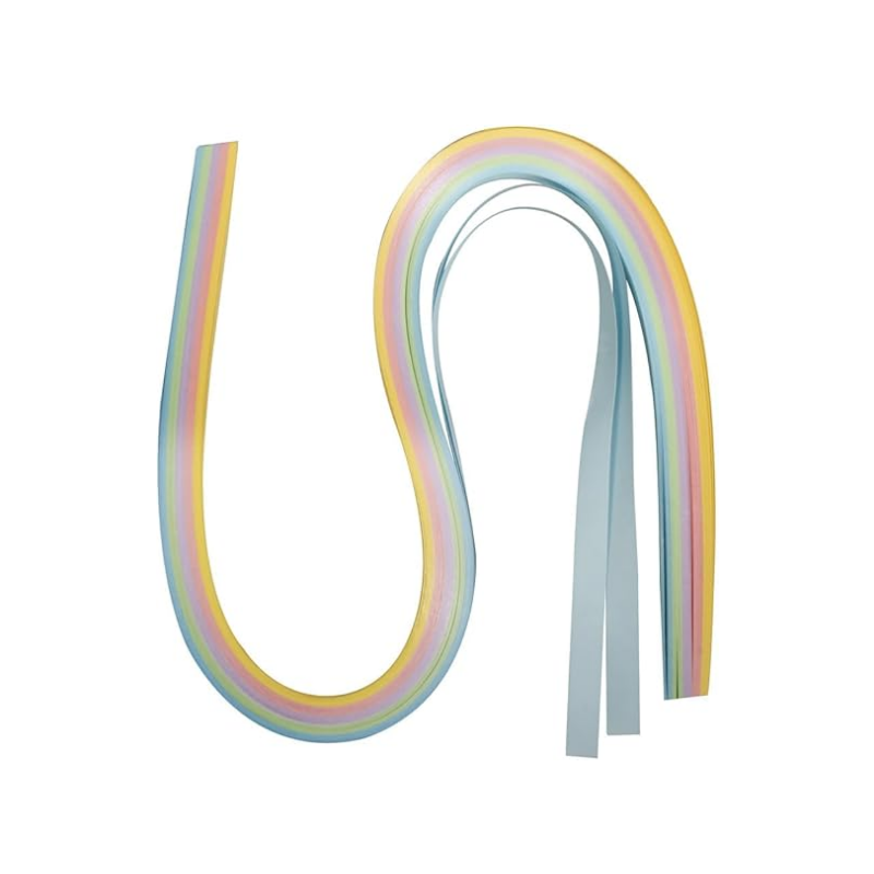 100 Quilling Paper Ribbons 50x0.9cm - Pastel