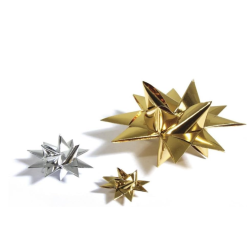 Metallic Paper Strips 3 Assorted Sizes - 48 Pieces - Gold