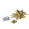 Metallic Paper Strips 3 Assorted Sizes - 48 Pieces - Gold