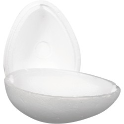 Oeuf en polystyrène - 2 parties - hauteur 20 cm