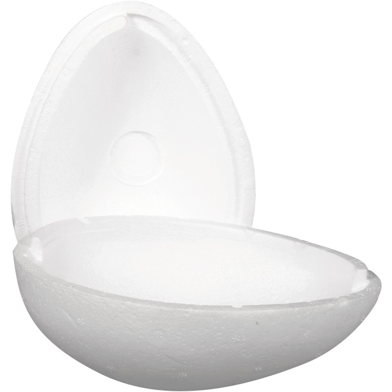 Oeuf en polystyrène - 2 parties - hauteur 20 cm Oeuf en polystyrène - 2 parties - hauteur 20 cm