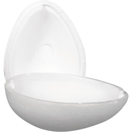 Oeuf en polystyrène - 2 parties - hauteur 20 cm