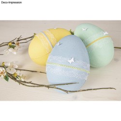 Oeuf en polystyrène - 2 parties - hauteur 20 cm