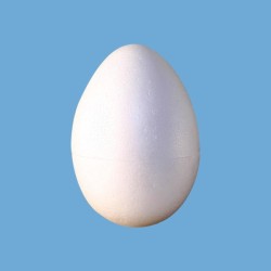 Oeuf en polystyrène - 2 parties - hauteur 20 cm