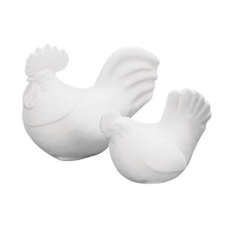 Poule en polystyrène 14 cm