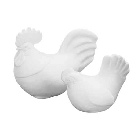 Poule en polystyrène 14 cm