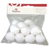 Cotton eggs - white - in a bag