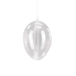 Oeuf en plastique transparent - 2 parties.