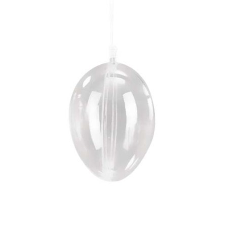 Oeuf en plastique transparent - 2 parties.