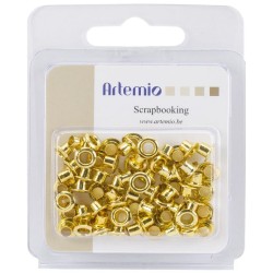 Artemio Oeillets couleur Or de 8 mm