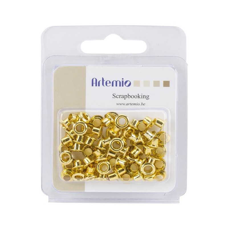 Artemio Oeillets couleur Or de 8 mm