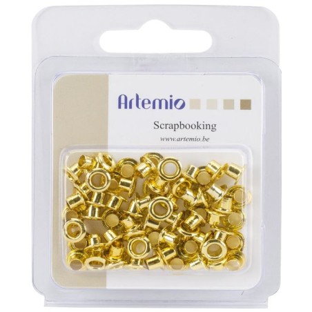 Artemio Oeillets couleur Or de 8 mm