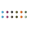 60 Parisian fasteners of different colors