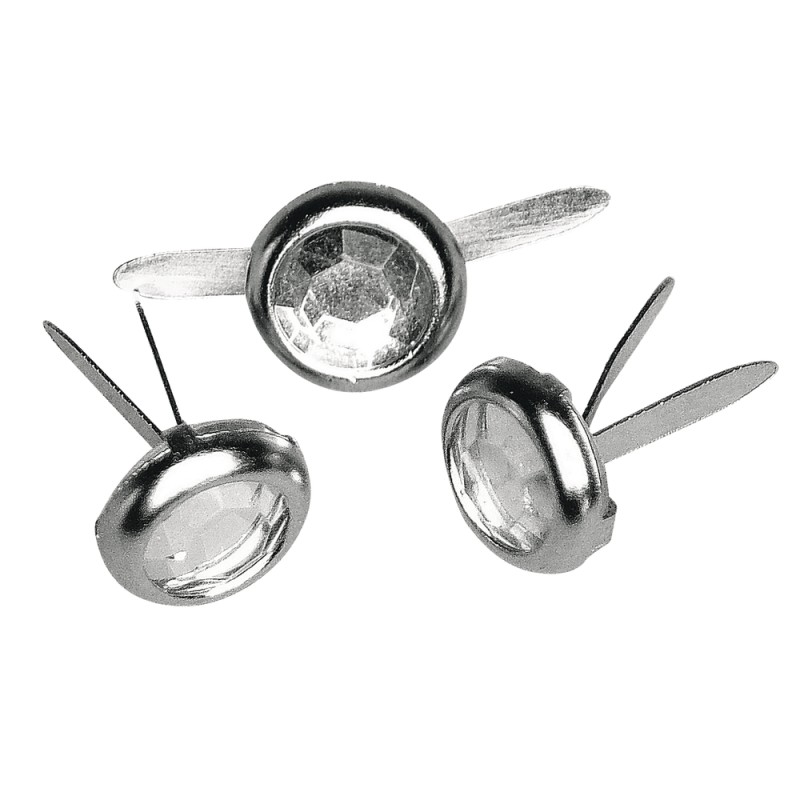 Parisian fasteners Glittery rhinestone stones