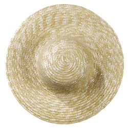 Chapeau en paille naturelle 30 cm
