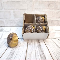 Ceramic hedgehogs, 3 cm, set of 4 pieces