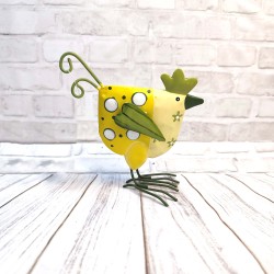 Painted metal rooster 8cm
