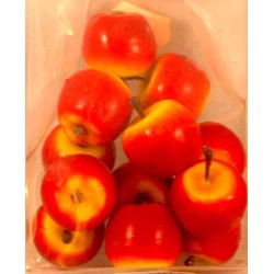 12 pommes en plastique, de 2cm