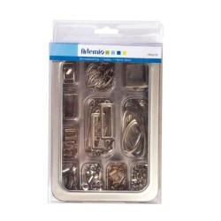 Coffret en métal avec 160 pièces métalliques pour Scrapbooking ou Reliure