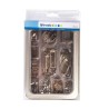 Coffret en métal avec 160 pièces métalliques pour Scrapbooking ou Reliure