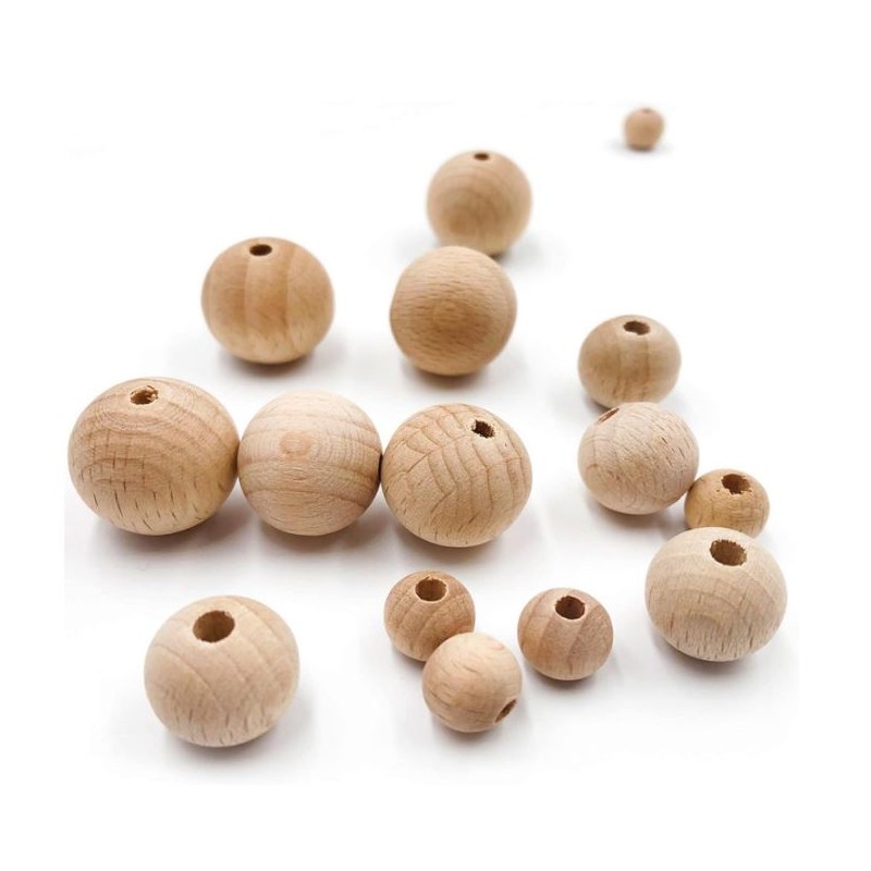 Natural wooden beads