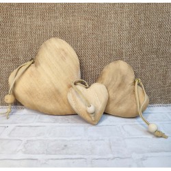 3 Cœurs en bois