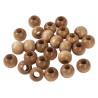 perles en bois polies