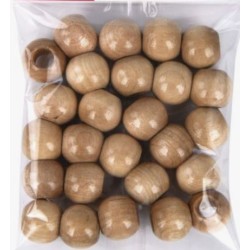 Natural polished wooden beads