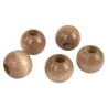 Natural polished wooden beads