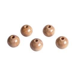 Natural polished wooden beads