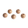 Natural polished wooden beads