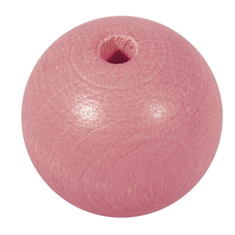 Perles bois mates rondes