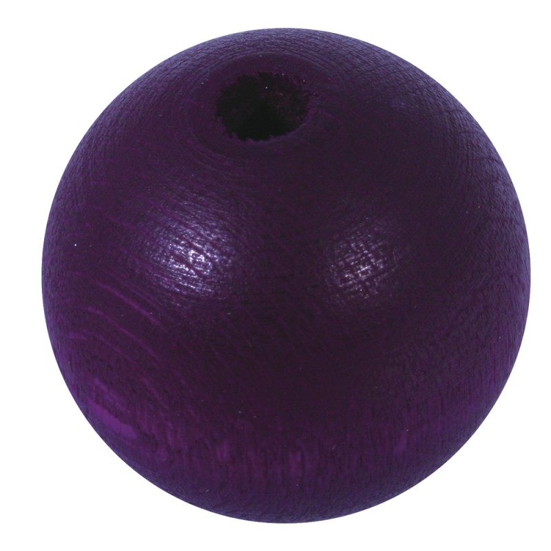 Round matte wooden beads