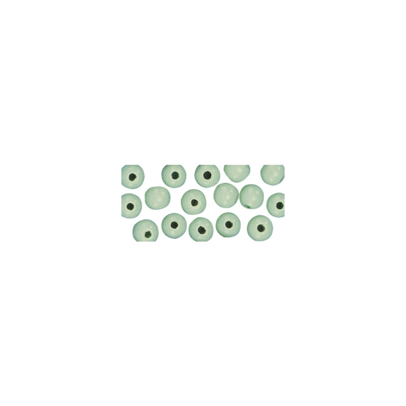 Polished and colored round wooden beads