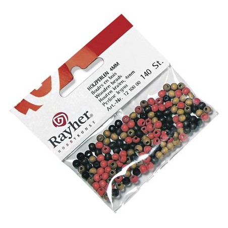 Round matte wooden beads